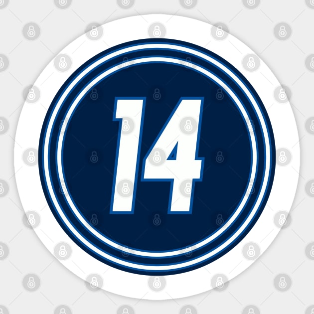 Ab McDonald Number 14 Jersey Winnipeg Jets Inspired Sticker by naesha stores